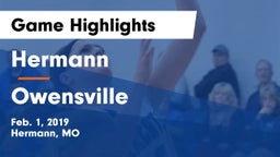 Hermann  vs Owensville  Game Highlights - Feb. 1, 2019