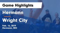 Hermann  vs Wright City  Game Highlights - Feb. 16, 2019