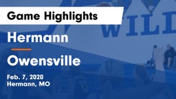 Hermann  vs Owensville  Game Highlights - Feb. 7, 2020