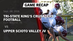 Recap: Tri-State King's Crusaders Football vs. Upper Scioto Valley JV 2016