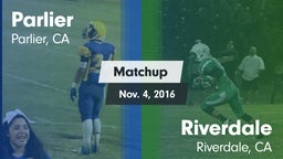Matchup: Parlier  vs. Riverdale  2016