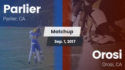 Matchup: Parlier  vs. Orosi  2017