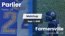 Matchup: Parlier  vs. Farmersville  2018