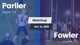 Matchup: Parlier  vs. Fowler  2018