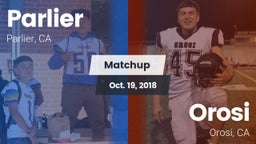 Matchup: Parlier  vs. Orosi  2018