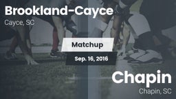 Matchup: Brookland-Cayce vs. Chapin  2016