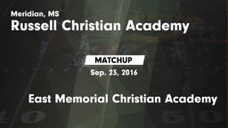 Matchup: Russell Christian vs. East Memorial Christian Academy 2016