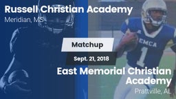 Matchup: Russell Christian vs. East Memorial Christian Academy  2018