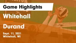 Whitehall  vs Durand  Game Highlights - Sept. 11, 2021