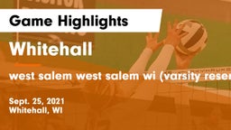 Whitehall  vs west salem  west salem wi (varsity reserve) Game Highlights - Sept. 25, 2021