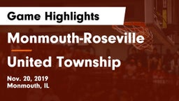 Monmouth-Roseville  vs United Township Game Highlights - Nov. 20, 2019