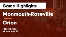 Monmouth-Roseville  vs Orion  Game Highlights - Feb. 24, 2021