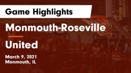 Monmouth-Roseville  vs United  Game Highlights - March 9, 2021