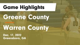 Greene County  vs Warren County  Game Highlights - Dec. 17, 2022