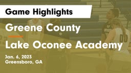 Greene County  vs Lake Oconee Academy Game Highlights - Jan. 6, 2023