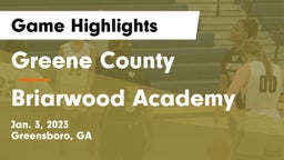 Greene County  vs Briarwood Academy  Game Highlights - Jan. 3, 2023