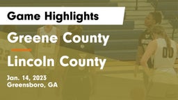 Greene County  vs Lincoln County  Game Highlights - Jan. 14, 2023