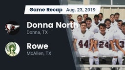 Recap: Donna North  vs. Rowe  2019
