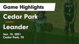 Cedar Park  vs Leander  Game Highlights - Jan. 15, 2021