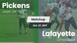 Matchup: Pickens  vs. Lafayette  2017