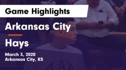 Arkansas City  vs Hays  Game Highlights - March 3, 2020