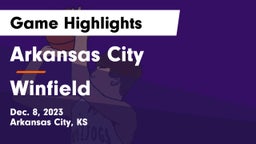 Arkansas City  vs Winfield  Game Highlights - Dec. 8, 2023