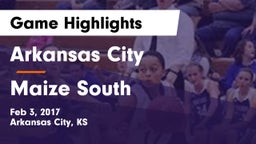 Arkansas City  vs Maize South  Game Highlights - Feb 3, 2017