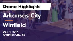 Arkansas City  vs Winfield  Game Highlights - Dec. 1, 2017