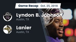Recap: Lyndon B. Johnson  vs. Lanier  2018