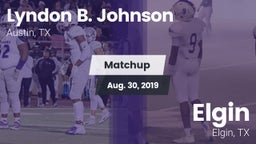 Matchup: Lyndon B. Johnson vs. Elgin  2019