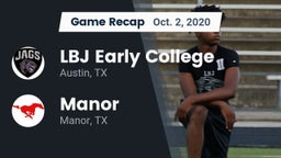 Recap: LBJ Early College  vs. Manor  2020