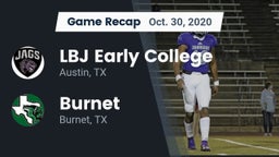 Recap: LBJ Early College  vs. Burnet  2020