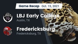 Recap: LBJ Early College  vs. Fredericksburg  2021
