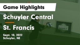 Schuyler Central  vs St. Francis  Game Highlights - Sept. 10, 2022