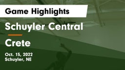 Schuyler Central  vs Crete  Game Highlights - Oct. 15, 2022