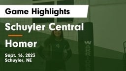 Schuyler Central  vs Homer  Game Highlights - Sept. 16, 2023