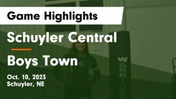 Schuyler Central  vs Boys Town  Game Highlights - Oct. 10, 2023