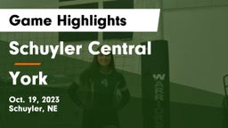 Schuyler Central  vs York  Game Highlights - Oct. 19, 2023