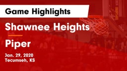 Shawnee Heights  vs Piper  Game Highlights - Jan. 29, 2020