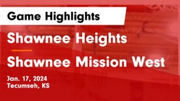 Shawnee Heights  vs Shawnee Mission West Game Highlights - Jan. 17, 2024