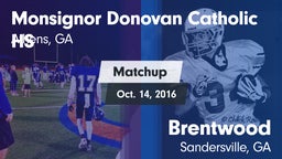 Matchup: Monsignor Donovan vs. Brentwood  2016