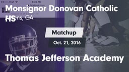 Matchup: Monsignor Donovan vs. Thomas Jefferson Academy 2016