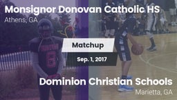 Matchup: Monsignor Donovan vs. Dominion Christian Schools 2017