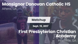 Matchup: Monsignor Donovan vs. First Presbyterian Christian Academy  2017