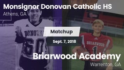 Matchup: Monsignor Donovan vs. Briarwood Academy  2018