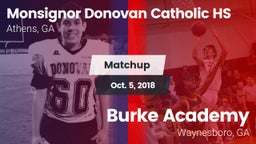 Matchup: Monsignor Donovan vs. Burke Academy  2018
