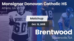Matchup: Monsignor Donovan vs. Brentwood  2018