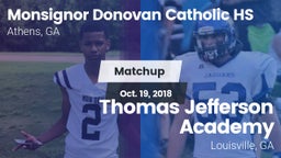 Matchup: Monsignor Donovan vs. Thomas Jefferson Academy  2018
