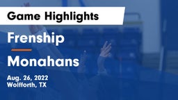 Frenship  vs Monahans  Game Highlights - Aug. 26, 2022