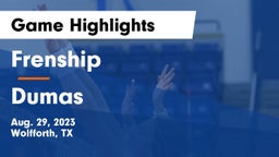 Frenship  vs Dumas  Game Highlights - Aug. 29, 2023